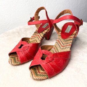 Miz Mooz red open toe sandal